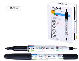 Маркер CD двухсторон. 0,5/2мм Mazari 5010 черный 1/24