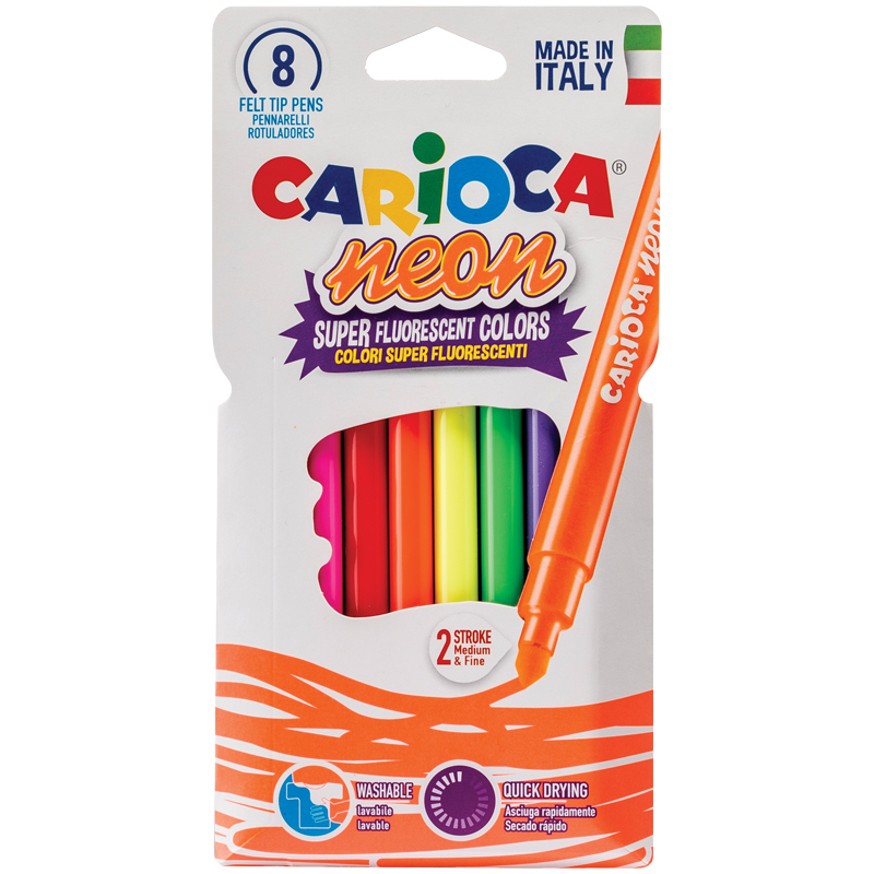 Фломастеры 8цв Carioca НЕОН 42785