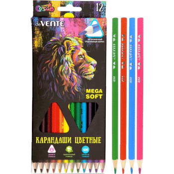 Карандаши 12цв Devente mega soft 4M 5022915 1\12