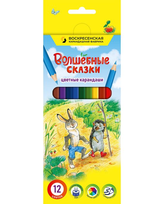 Карандаши 12цв ВКФ "Сказки" 1012  1\6\48
