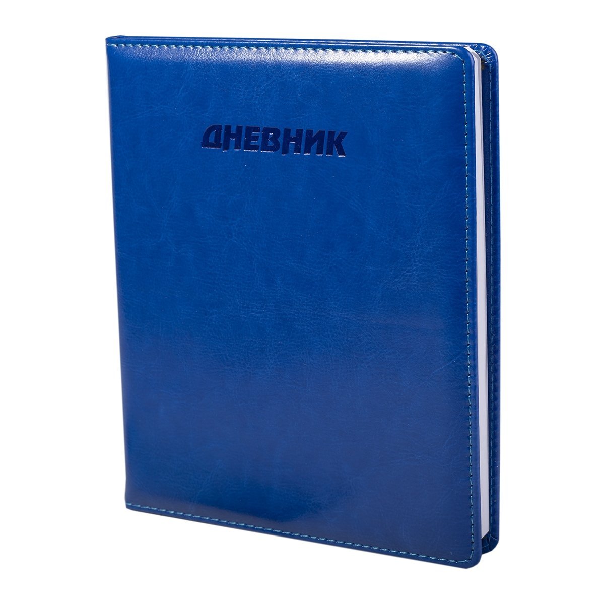 Дневник твердый Alingar кожзам черный 7097 классика синий
