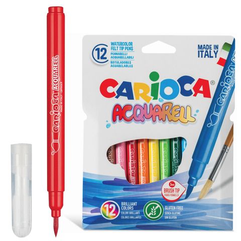 Фломастеры -кисточки 12цв Carioca 42747 акварельные 
