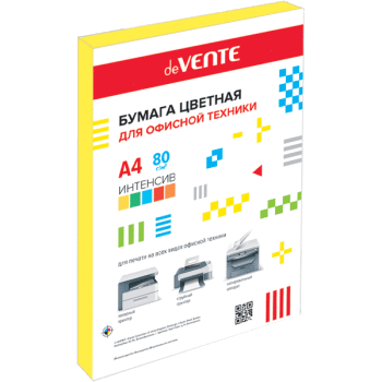 Бумага А4 100л DeVente интенсив желтая 2072407 2072927 2072213 1/20