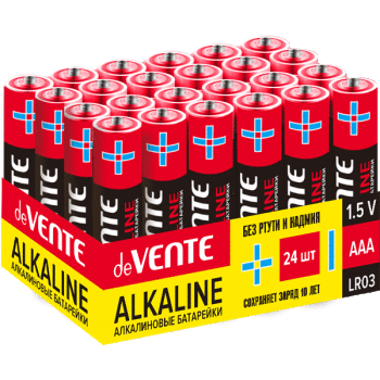 Батарейка мизин. LR03 DeVente alkaline ААА в пленке 9010115 1/4