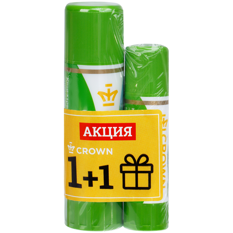 Клей карандаш 22г Crown + 8г в наборе 1/15