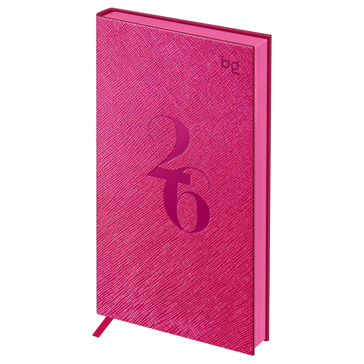 Еженедельник 90х165 2026г Bg Shine 9834 цветной рез розовый