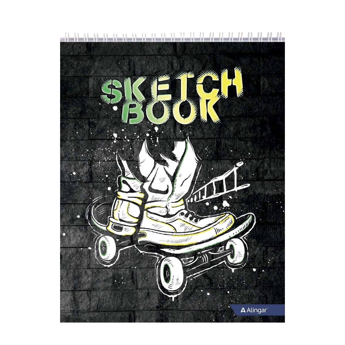 Блокнот для зарисовок Sketchbook А5 60л 120г жесткая обл. гребень Alingar 8444