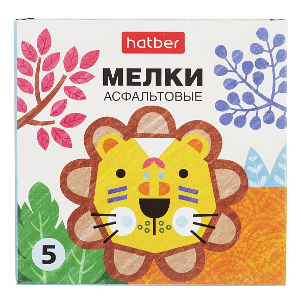 Набор мела для асфальта 5 цв Hatber