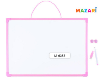 Доска магнитная 30х40 2-сторонняя маркер Mazari 6353