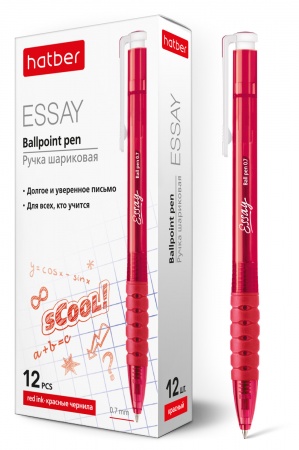 Авторучка Hatber красная 058651, 10053 1/60