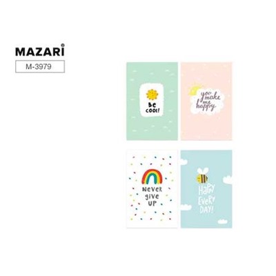 Блокнот А4- 25х18 Mazari тонир.бум линия 3979