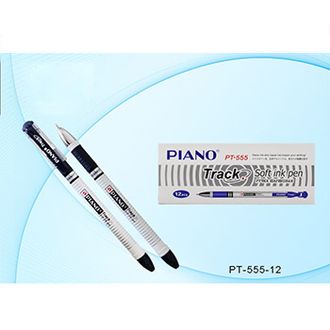 Масляная ручка Piano PT-555 синяя 1/12