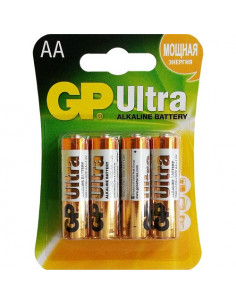 Батарейка пальчик. LR6 GP 15ARHCP-2CR alkaline АА блистер 1/4