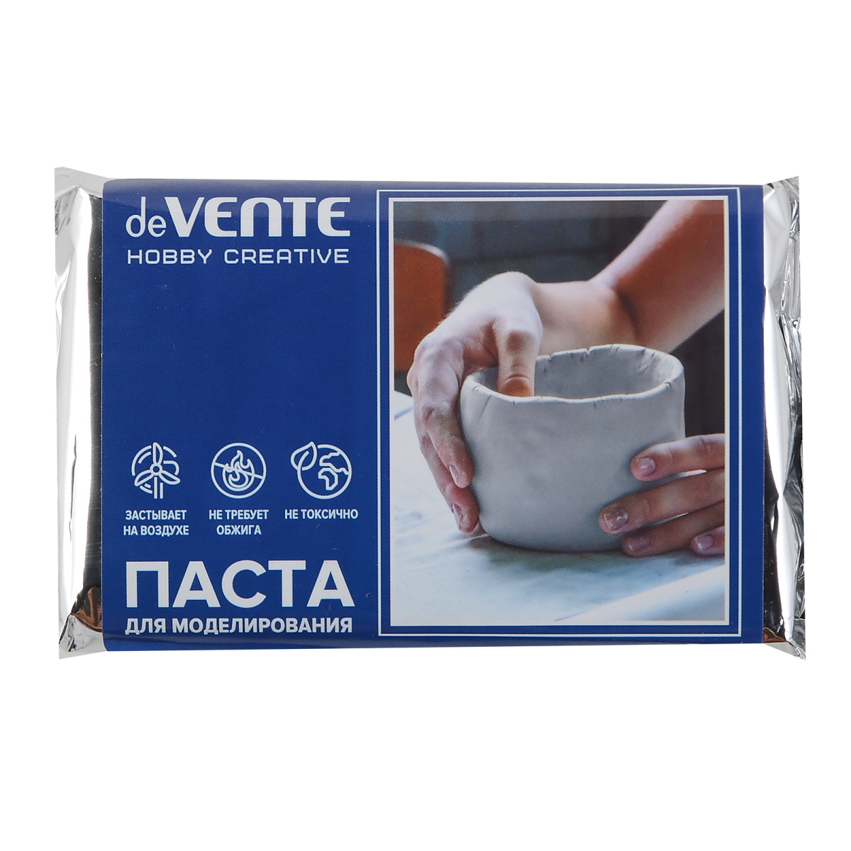 Масса для лепки Devente 500г самозатверд. белая 8042421