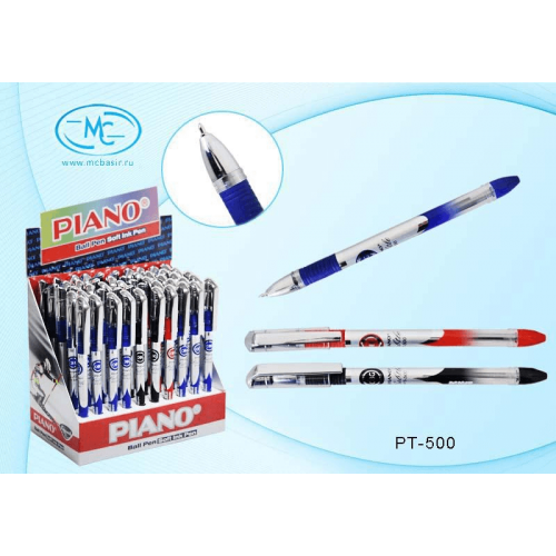 Масляная ручка Piano PT-500 синяя 1/12
