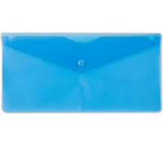 Папка конверт С6 110*220 кнопка Бюрократ PK805, Hatber Akk6 Expert синяя 1/20
