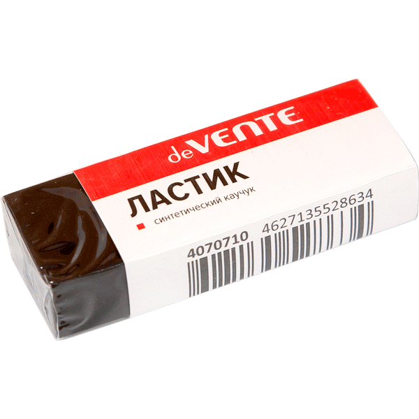 Ластик deVente Black 4070710 60х22х12  1/30