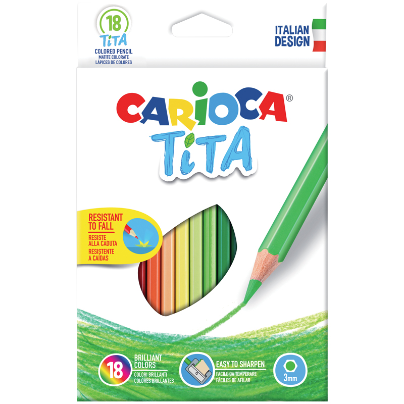Карандаши 18цв Carioca Tita 42827 Италия мягкие 1/12