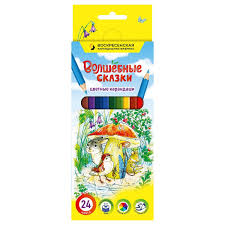 Карандаши 24цв "ВКФ "Сказки" 1024  1/8