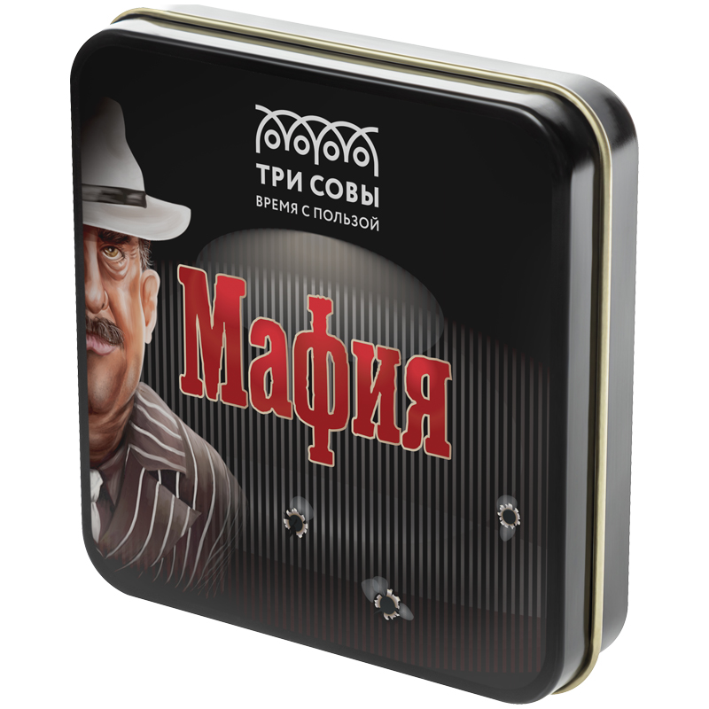 Игра в метал. коробке "мафия" три совы 47629