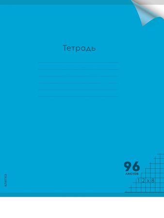 Тетрадь 96л Проф пластик обл синяя неон 1369 пастель 1306 1/50