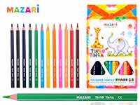 Карандаши 12цв Mazari Jumbo 6175-12 толстые 3-гран 1/30