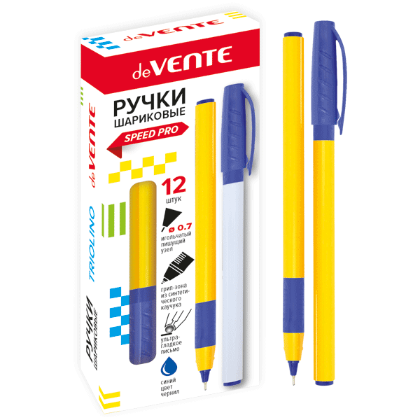 Масляная ручка deVente Triolino 5073841 резин.грип 1/12