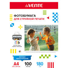 фотобумага А4 180г матовая 100л Devente 2042905