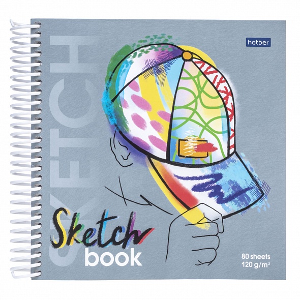 Книга д\зап. 170х170 80л 120г Хатбер Sketchbook гребень 28142 Street Style