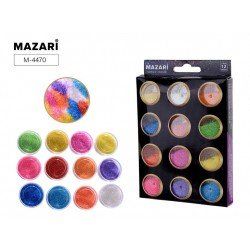 Набор блесток декор 12цв 6г Mazari 4470 