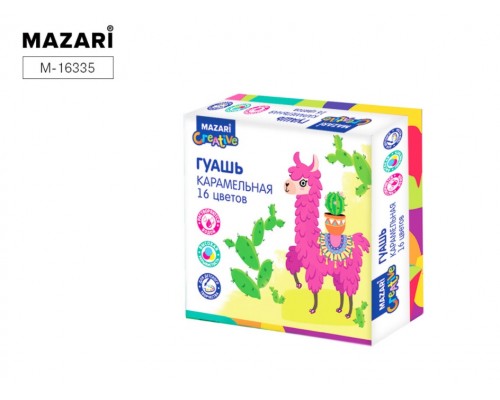 Гуашь 16цв Mazari 16335 карамельная
