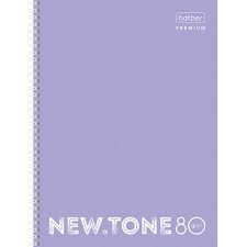 Тетрадь А4 80л гребень Хатбер "New tone" 80г картон. обл. 05019/25 1/20