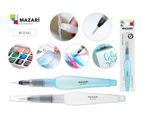 Кисть нейлон с резервуаром д/воды Mazari 5141 Water Brush, BG 6332 1/50