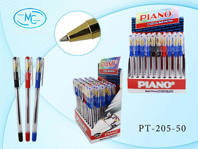 Масляная ручка Piano PT-205 Gold синяя 1/12