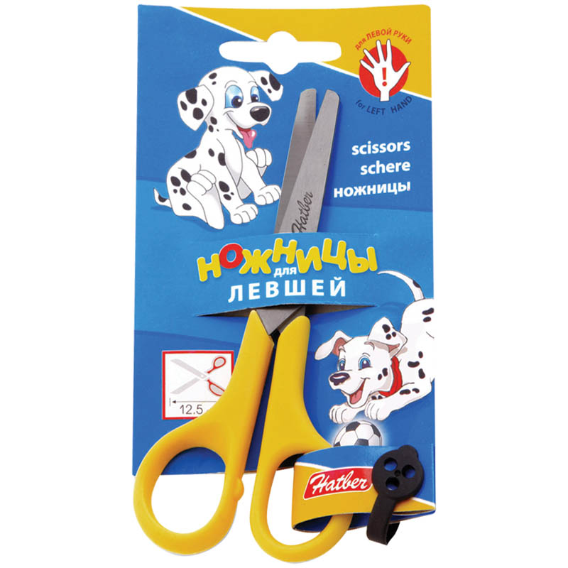 Ножницы дет. Hatber для левшей 12001 Далматины 1/12