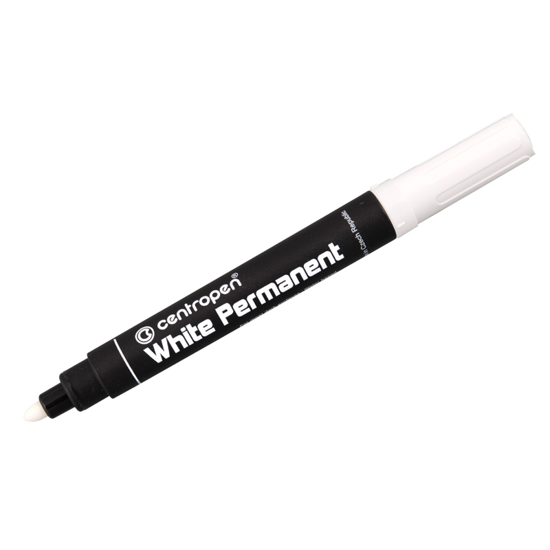 Маркер перман. Centropen белый 2,5мм 8586 1/10