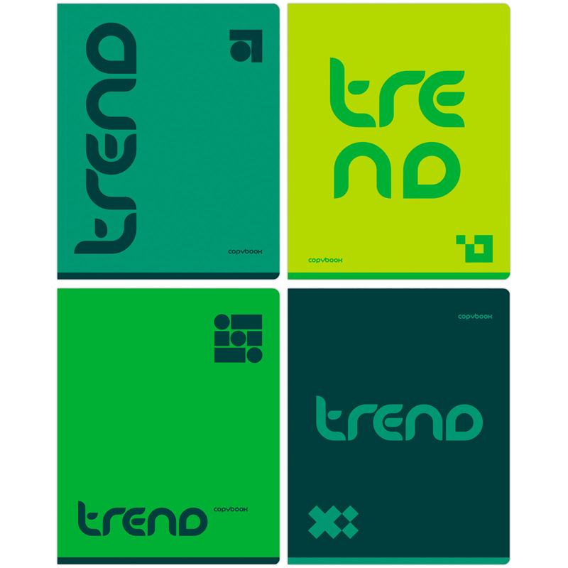 Тетрадь 48л BG "Monocolor Green trend 11028 1/80