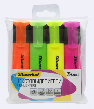 Набор текстовыделителей 4цв Silwerhof 108036/1195469