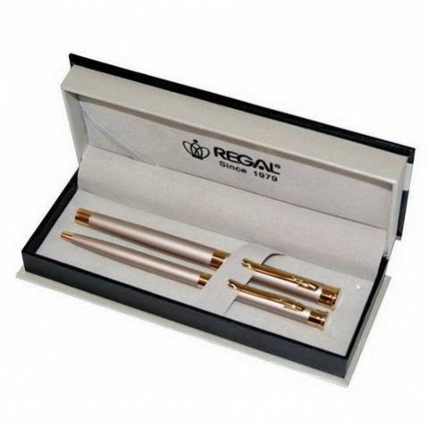 Подарочный набор Regal 4823 шарик + роллер серебр. корпус 