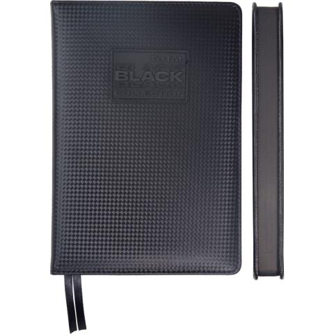 Ежедневник А5 2025г Devente кож/зам "Total Black" черный рез 2232569