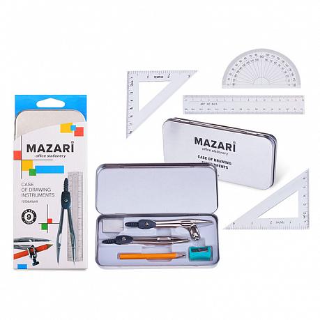 Готовальня Mazari 9 предм. арт 4501 