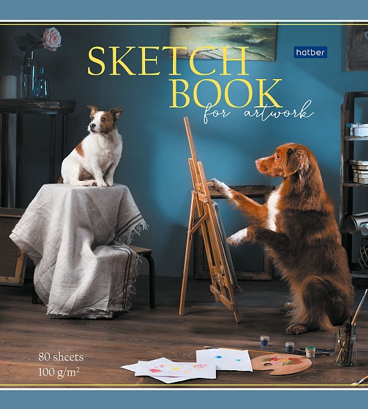 Книга д\зап. А5 80л Хатбер Sketchbook закрытый гребень 100г 28331