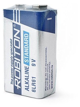 Батарейка 6LR61 крона Robiton Alkaline 1/10
