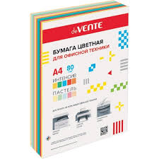 Бумага офисная А4 250л 10цв deVente 2072202 1/8