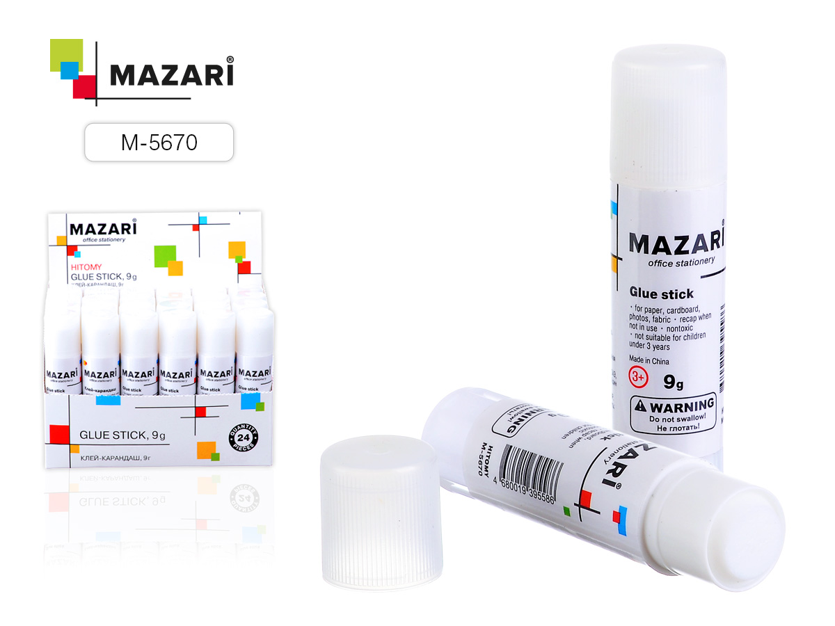 Клей карандаш 9г Mazari 5670 1/24