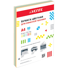 Бумага офисная А4 250л 5цв DeVente 2072413 Color print 5цв пастель 1/10