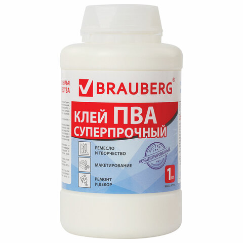 Клей ПВА Brauberg Экстра супер 1кг 600984 1/6