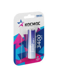 Батарея- аккумулятор 18650 Космос 3400mA 