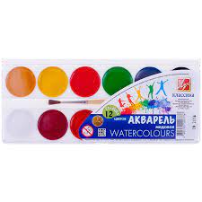 краски аквар. 12цв Луч "Классик кисть 19с1287 1/48