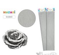 Гофробумага крепированная 50х250 серебристая Mazari 8849